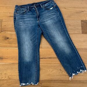 J. Crew Blue slim broken in boyfriend jeans